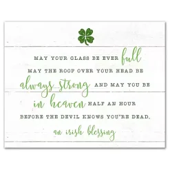 St Patricks Day Decorations>Kirklands Home Irish Blessing Canvas Art Print