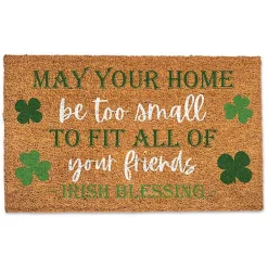 St Patricks Day Decorations>Kirklands Home Irish Blessing Shamrock Doormat