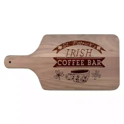 St Patricks Day Decorations>Kirklands Home Irish Coffee Bar Walnut Cutting Board Brown