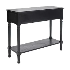 Kirklands Home Irma Textured Drawers Console Table Black Sale