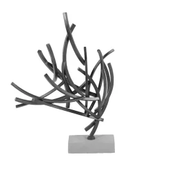 Statues & Figurines>Kirklands Home Iron Contemporary Branch Sculpture Gray