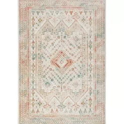 Kirklands Home Irsia White Traditional Area Rug, 5x7 New
