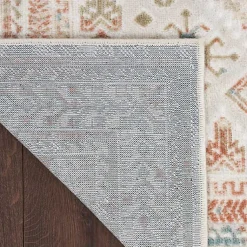 Kirklands Home Irsia White Traditional Area Rug, 5x7 New