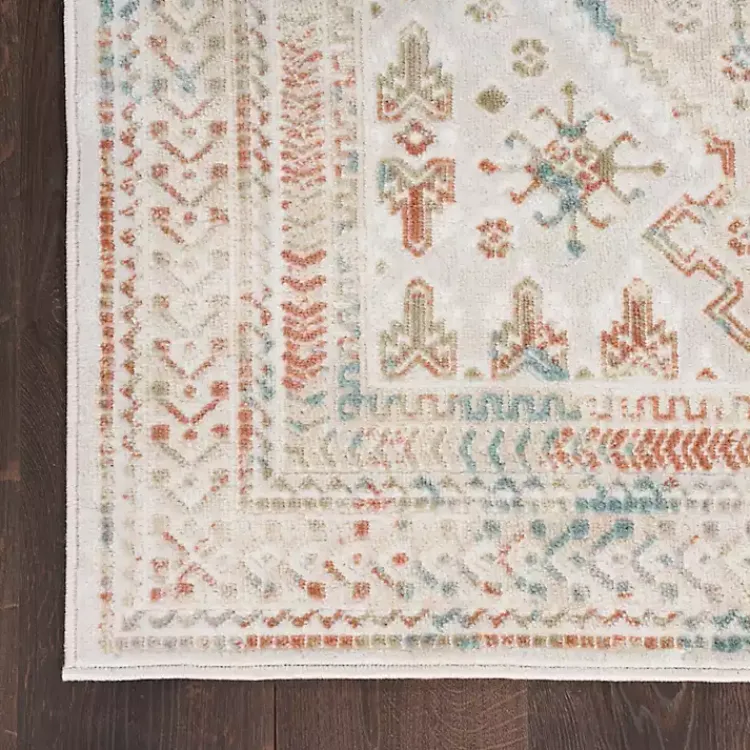 Kirklands Home Irsia White Traditional Area Rug, 5x7 New