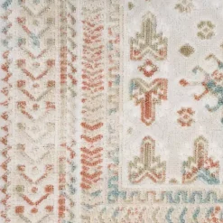 Kirklands Home Irsia White Traditional Area Rug, 5x7 New