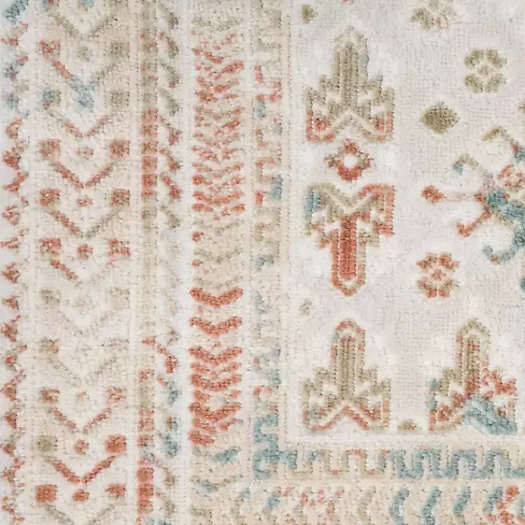Kirklands Home Irsia White Traditional Area Rug, 5x7 New