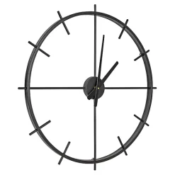 Kirklands Home Isaac Black Modern Wall Clock