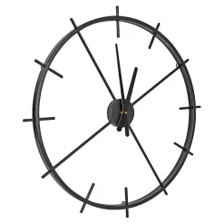 Kirklands Home Isaac Black Modern Wall Clock