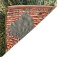 Kirklands Home Island Leaf Outdoor Rug, 4x7 Multi Clearance