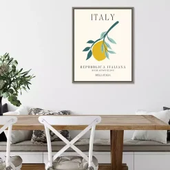 Kirklands Home Italy Lemon Poster Framed Canvas Art Print Discount