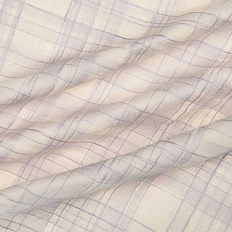 Pillows>Kirklands Home Ivory & Lilac Handwoven Plaid Throw Pillow
