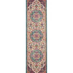 Kirklands Home Ivory & Multi Floral Medallion Runner, 2x10 Sale
