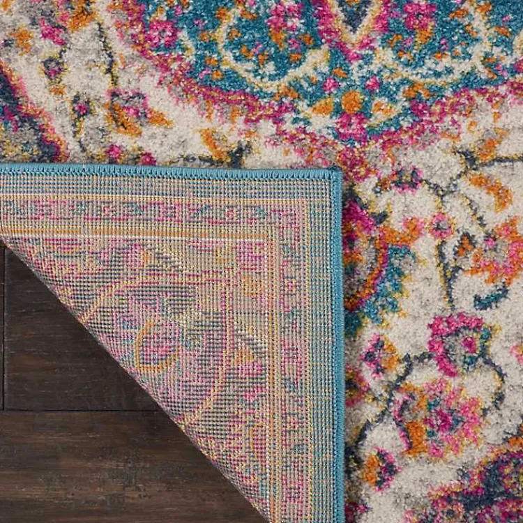 Kirklands Home Ivory & Multi Floral Medallion Runner, 2x10 Sale
