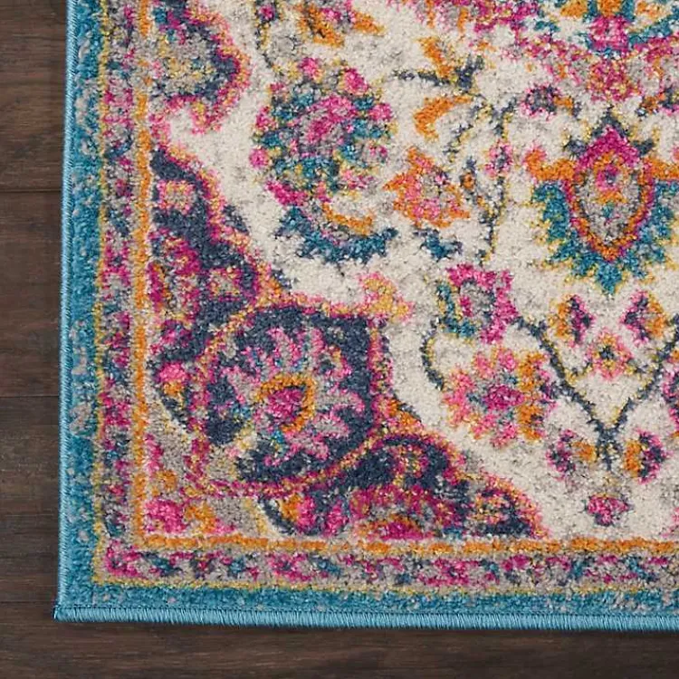 Kirklands Home Ivory & Multi Floral Medallion Runner, 2x10 Sale
