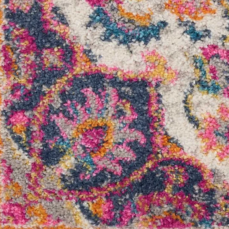 Kirklands Home Ivory & Multi Floral Medallion Runner, 2x10 Sale