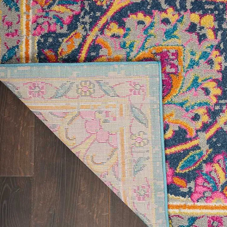 Kirklands Home Ivory & Multi Floral Medallion Area Rug, 6x9 Clearance