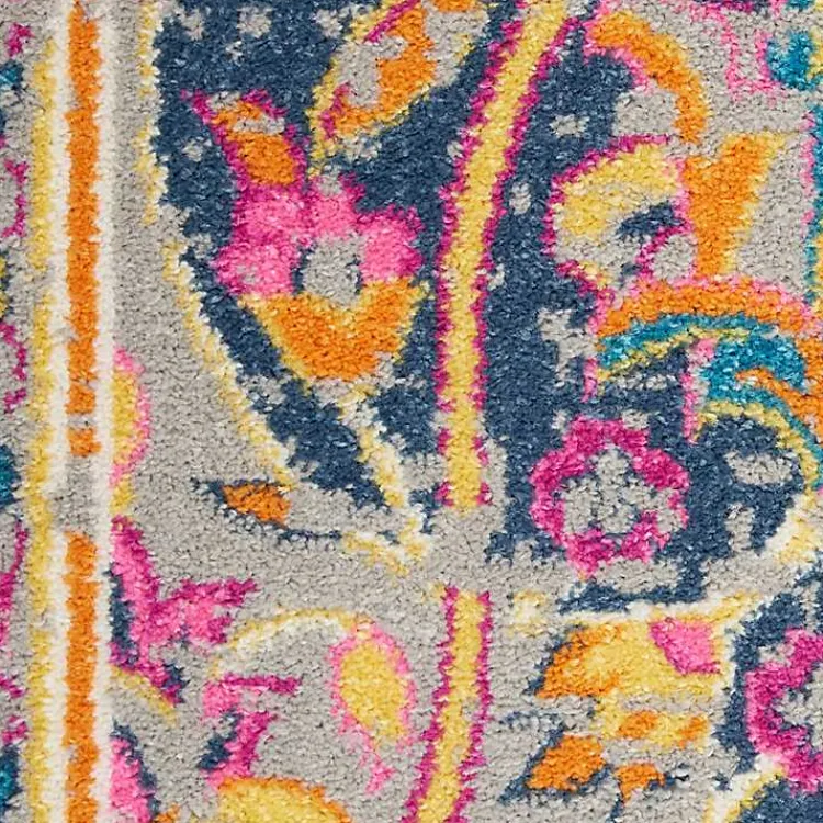 Kirklands Home Ivory & Multi Floral Medallion Area Rug, 6x9 Clearance