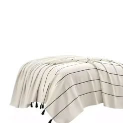 Kirklands Home and Black Striped King Coverlet Ivory Best