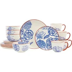 Kirklands Home Ivory and Blue Floral 16-pc. Dinnerware Set Discount