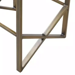 Kirklands Home Ivory and Gold Backless Counter Stool White Clearance