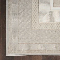 Kirklands Home Ivory and Gold Modern Glam Area Rug, 5x7 Best
