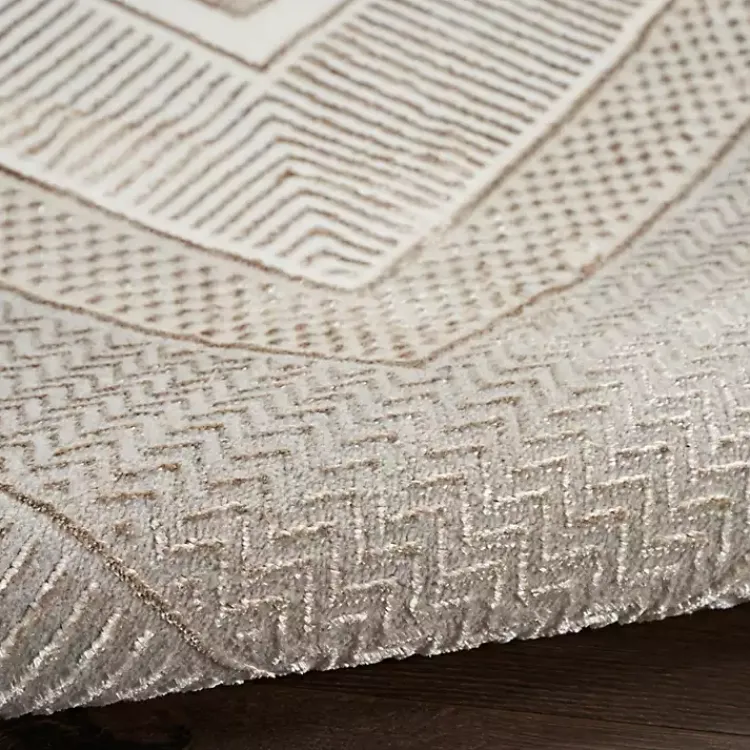 Kirklands Home Ivory and Gold Modern Glam Area Rug, 5x7 Best