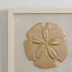 Kirklands Home Ivory and Gold Shell Shadow Wall Plaques, Set of 3 Hot