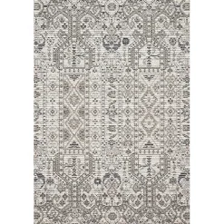 Kirklands Home Ivory and Gray Column Outdoor Area Rug, 5x7 Best