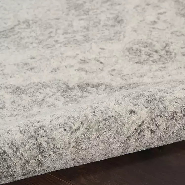 Kirklands Home Ivory and Gray Oushak Medallion Area Rug, 5x7 Clearance