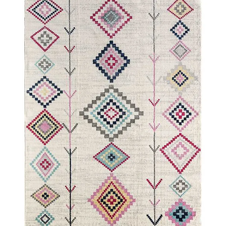 Kirklands Home and Multicolor Aztec Area Rug, 8x10 Ivory Online