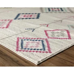 Kirklands Home and Multicolor Aztec Area Rug, 8x10 Ivory Online