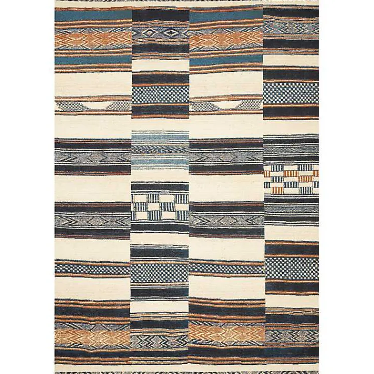 Kirklands Home Ivory and Multicolored Tribal Outdoor Rug, 6x9 Best