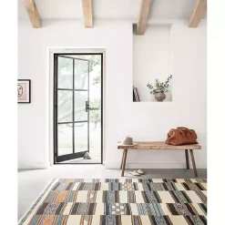 Kirklands Home Ivory and Multicolored Tribal Outdoor Rug, 6x9 Best