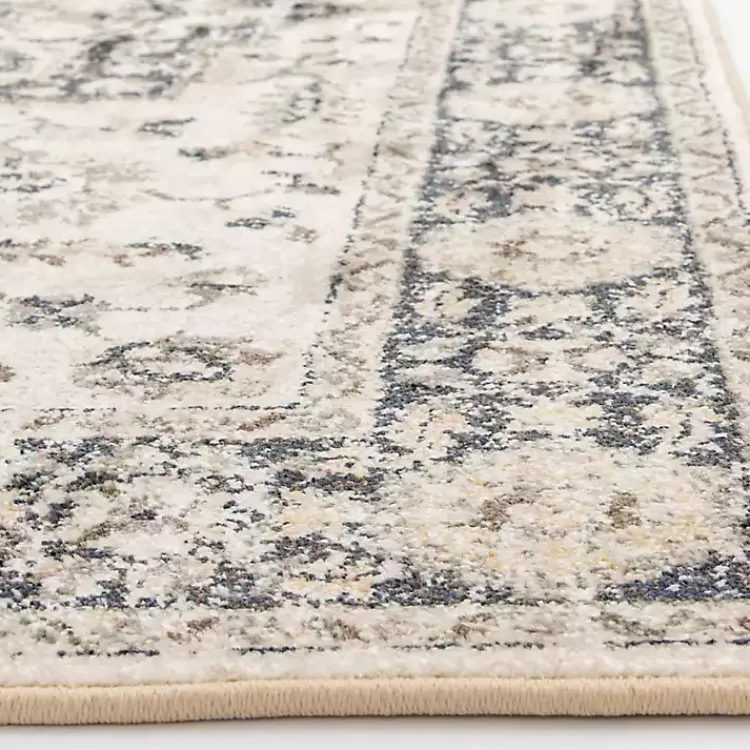Kirklands Home Ivory and Navy Laur Vintage Area Rug, 7x9 Discount