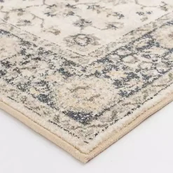 Kirklands Home Ivory and Navy Laur Vintage Area Rug, 7x9 Discount