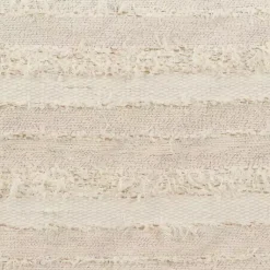 Kirklands Home Ivory and Sand Textured Stripe Table Runner Clearance
