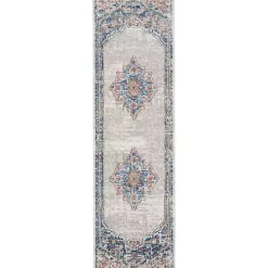 Kirklands Home Ivory Antique Diamond Medallion Runner, 2x7 Sale