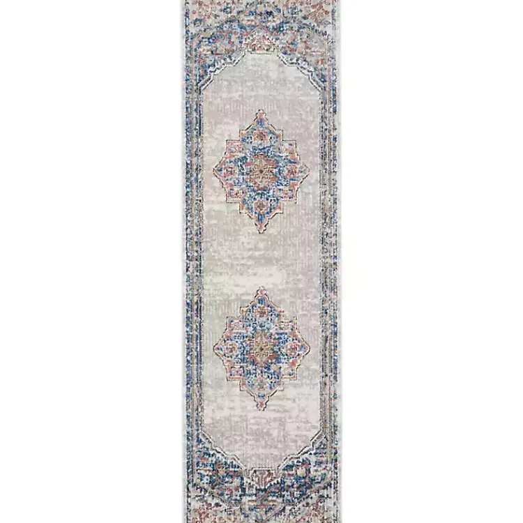 Kirklands Home Ivory Antique Diamond Medallion Runner, 2x7 Sale