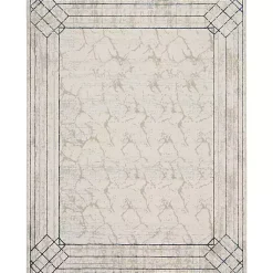 Kirklands Home Art Deco Bordered Area Rug, 7x9 Ivory Discount