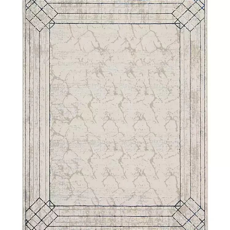 Kirklands Home Art Deco Bordered Area Rug, 7x9 Ivory Discount