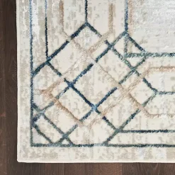 Kirklands Home Art Deco Bordered Area Rug, 7x9 Ivory Discount