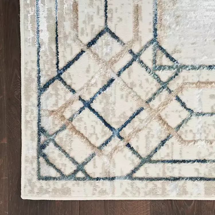 Kirklands Home Art Deco Bordered Area Rug, 7x9 Ivory Discount