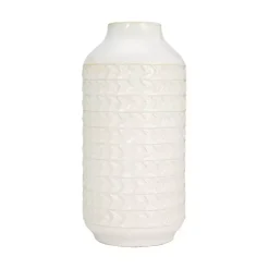 Vases>Kirklands Home Ivory Aztec Vase, 13in White