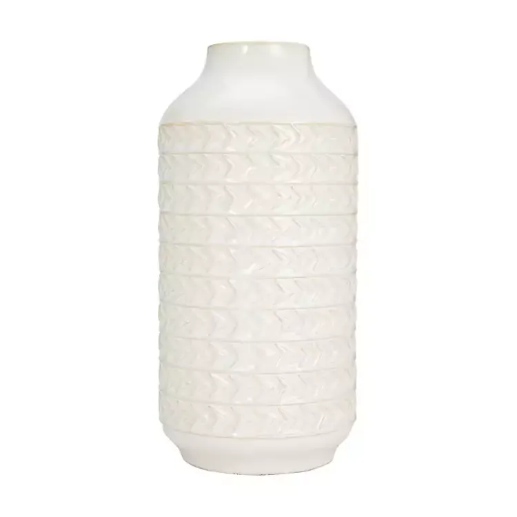 Vases>Kirklands Home Ivory Aztec Vase, 13in White