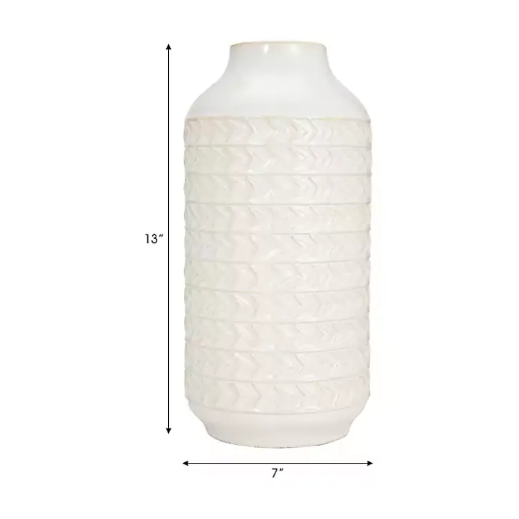 Vases>Kirklands Home Ivory Aztec Vase, 13in White