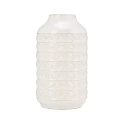 Vases>Kirklands Home Ivory Aztec Vase, 10in White