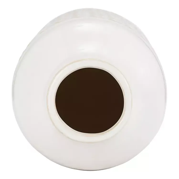 Vases>Kirklands Home Ivory Aztec Vase, 10in White