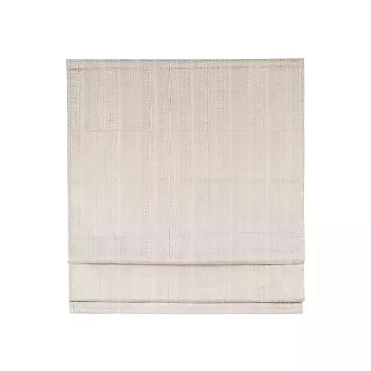 Kirklands Home Basketweave Cordless Roman Shade, 31 in. Ivory Clearance