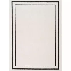 Kirklands Home Bordered Indoor/Outdoor Area Rug, 5x7 Ivory Outlet