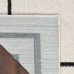 Kirklands Home Bordered Indoor/Outdoor Area Rug, 5x7 Ivory Outlet